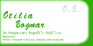 otilia bognar business card